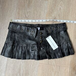 Black Leather Mini Skirt